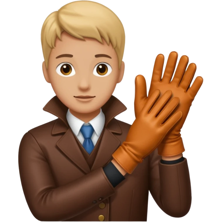 putting on glove emoji