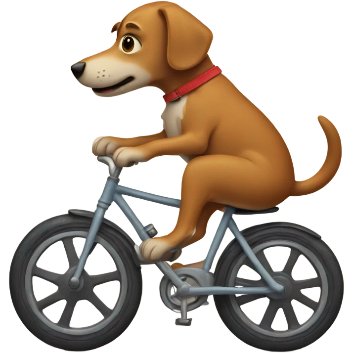Dog riding a bike emoji