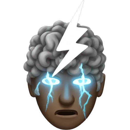 lightning brains emoji