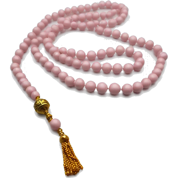 Light pink Muslim prayer beads emoji