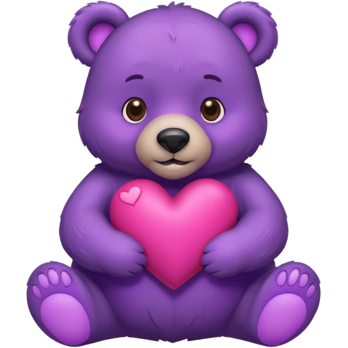 bear holding heart but it’s purple tinted emoji
