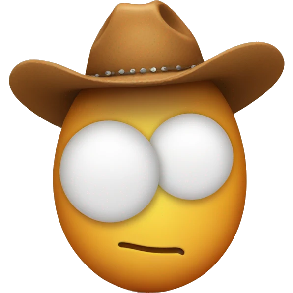 Egg wearing a cowboy hat  emoji