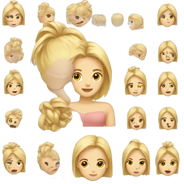 the blonde woman has fever  emoji