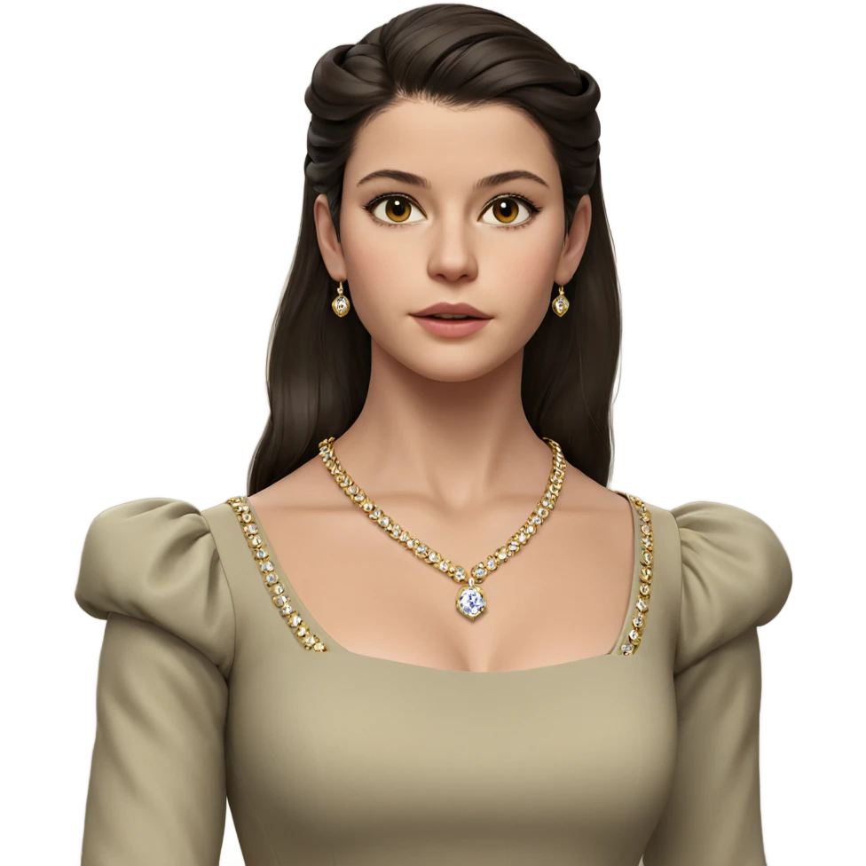 realistic girl in elegant dress emoji