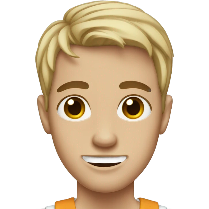skinny guy with short hair acne and braces emoji