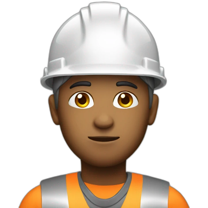 construction worker thinking emoji