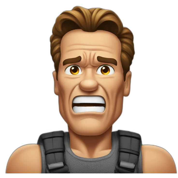 Arnold Schwarzenegger yelling emoji