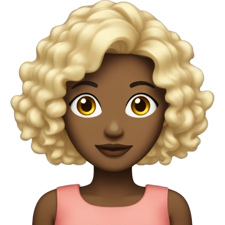 Mulher de cabelo grande loiro  emoji