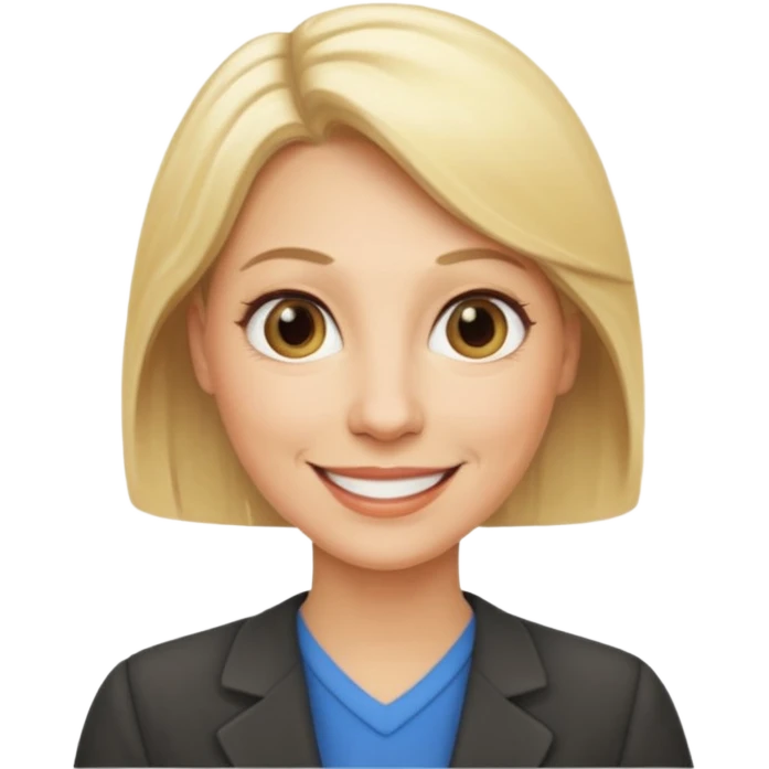 a 40 year old teacher with blonde hair emoji