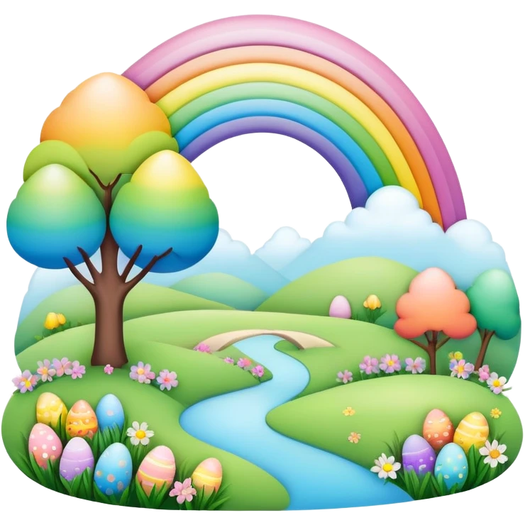an easter rainbow landscaping  emoji