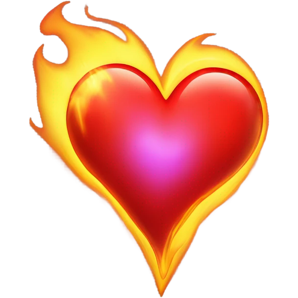red heart with flame emoji