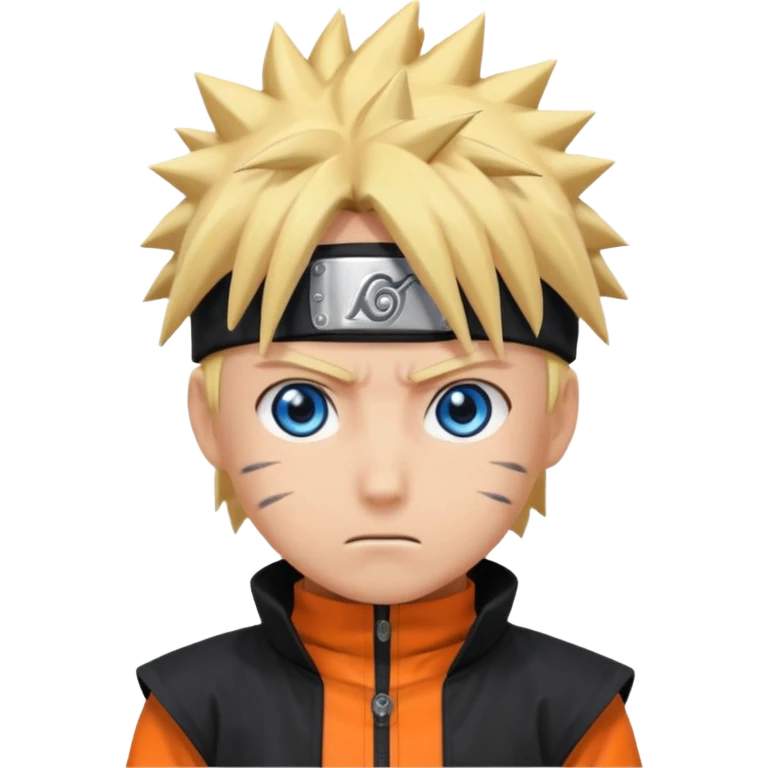 Create a Naruto emoji for a teams chat but make it more original to the anime style emoji