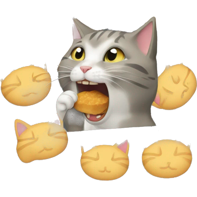 Cat eating  emoji