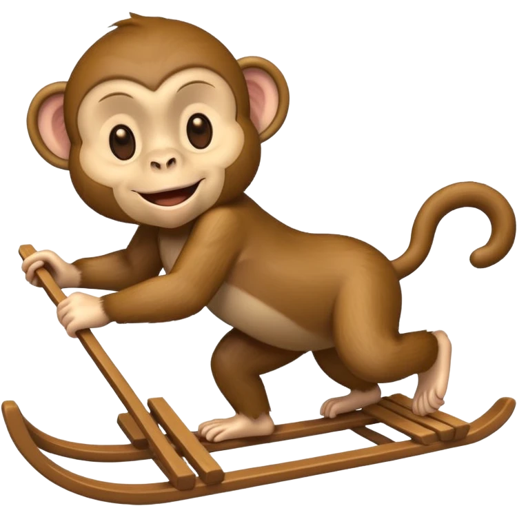 Monkey sled emoji