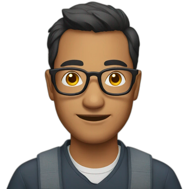 a nepali man with glasses on emoji