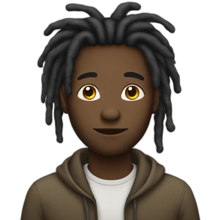 black man with dreads  emoji