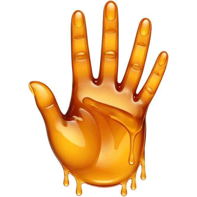 a hand with 2 fingers out and a sticky liquid on them emoji