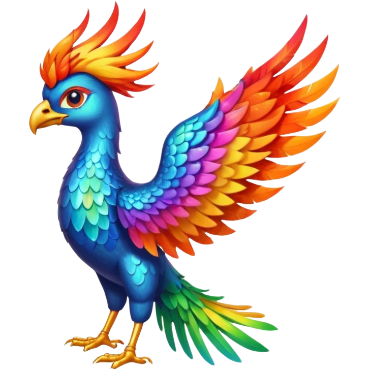Rainbow phoenix emoji