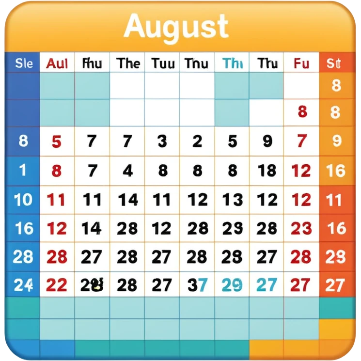 August calendar emoji