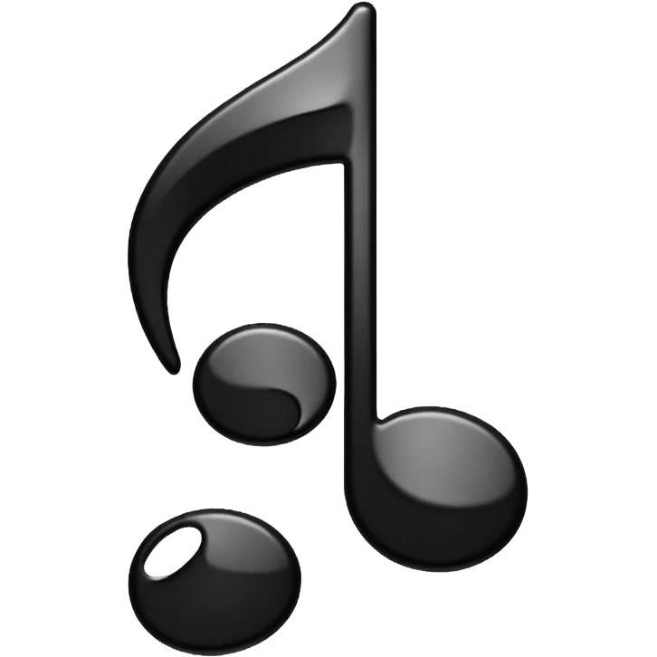 black music note emoji