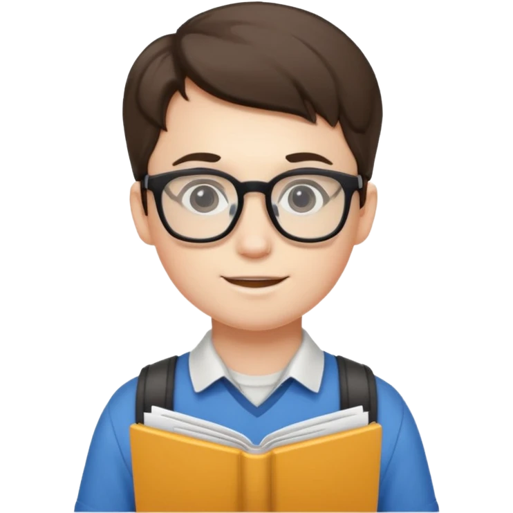 nerd kid museum tourist emoji