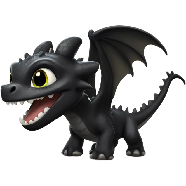 Toothless the dragon emoji