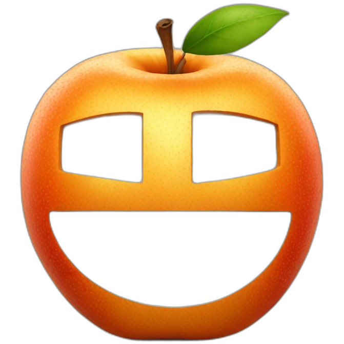 orange apple emoji