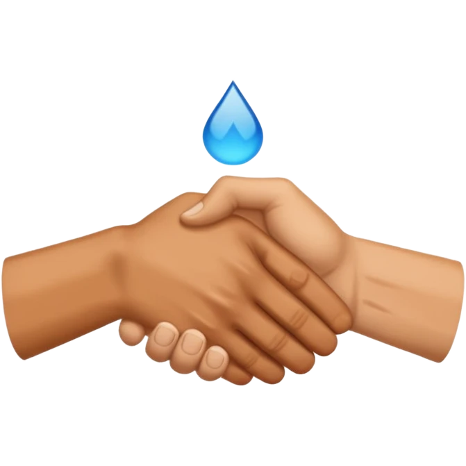 Dos manos saludandose emoji