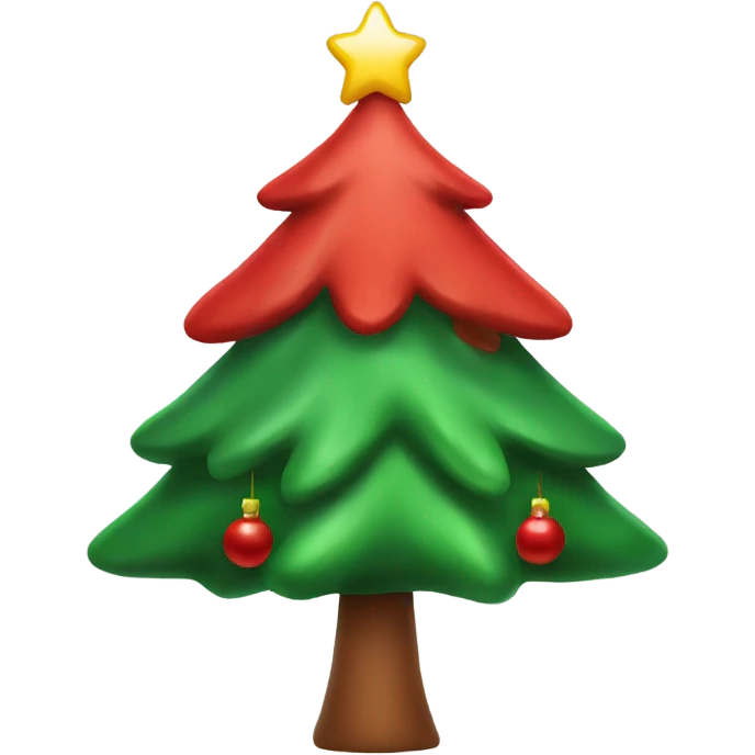 Red Christmas tree  emoji