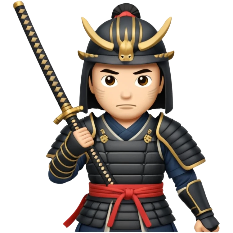 Samurai ready for action emoji