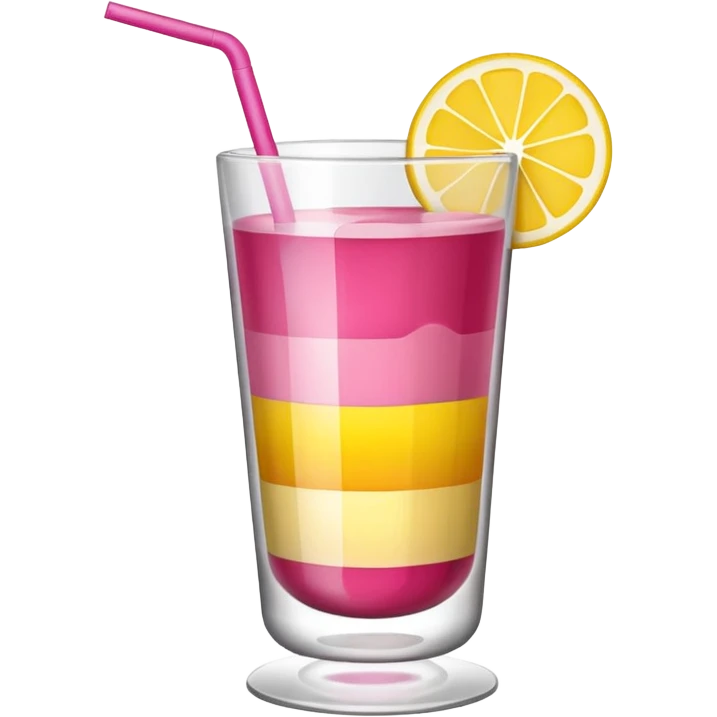 pink and yellow color drink  emoji