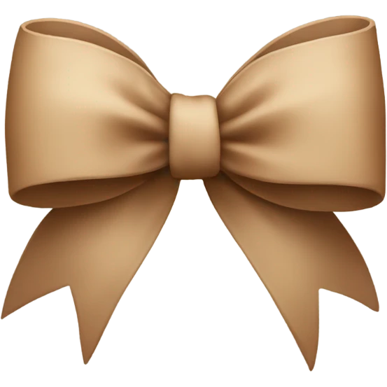 brown bow with beige star emoji