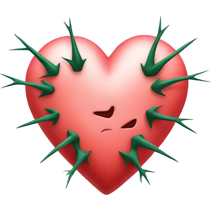 heart with thorns on it emoji