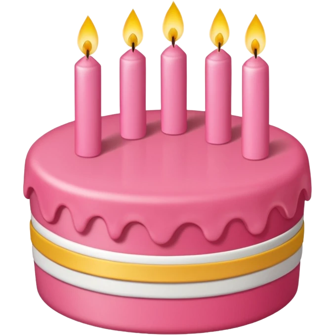 torta de cumpleaños rosada que tenga velitas emoji