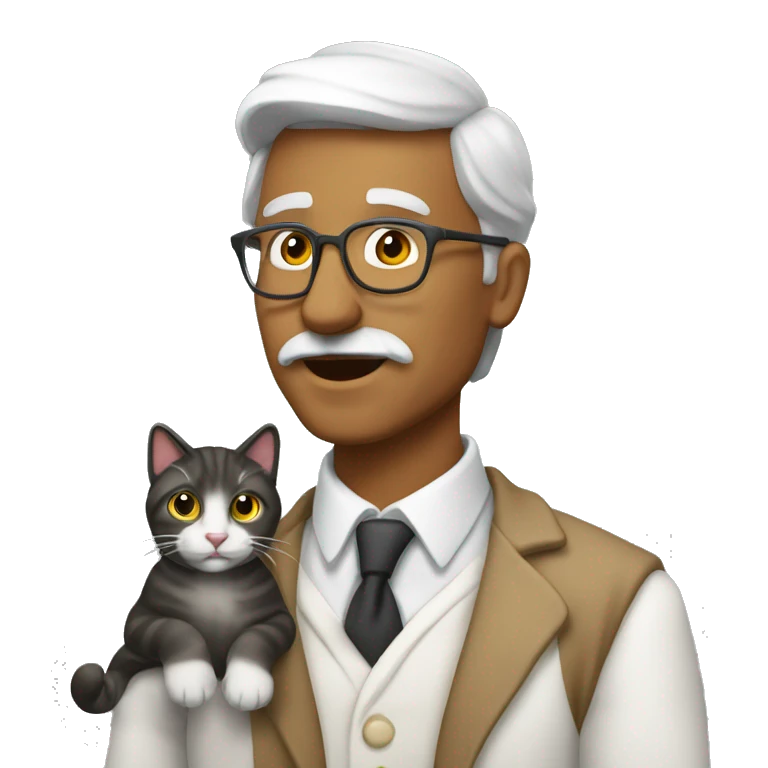 Spéléologue avec chat emoji