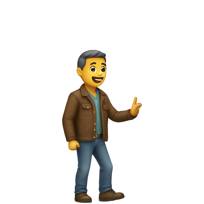 A man exit the door emoji