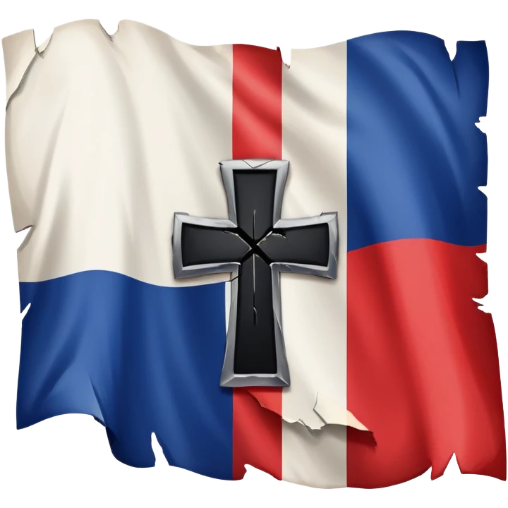 French flag with a cross through it emoji