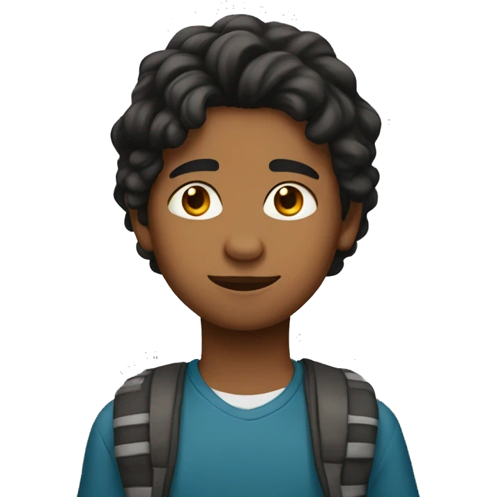 indian-canadian 11 year old boy in middle school emoji