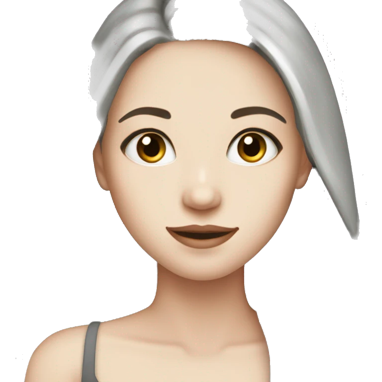 a beautiful pale girl with long dark hair emoji