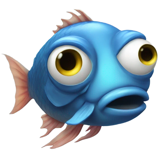 Mortified fish emoji