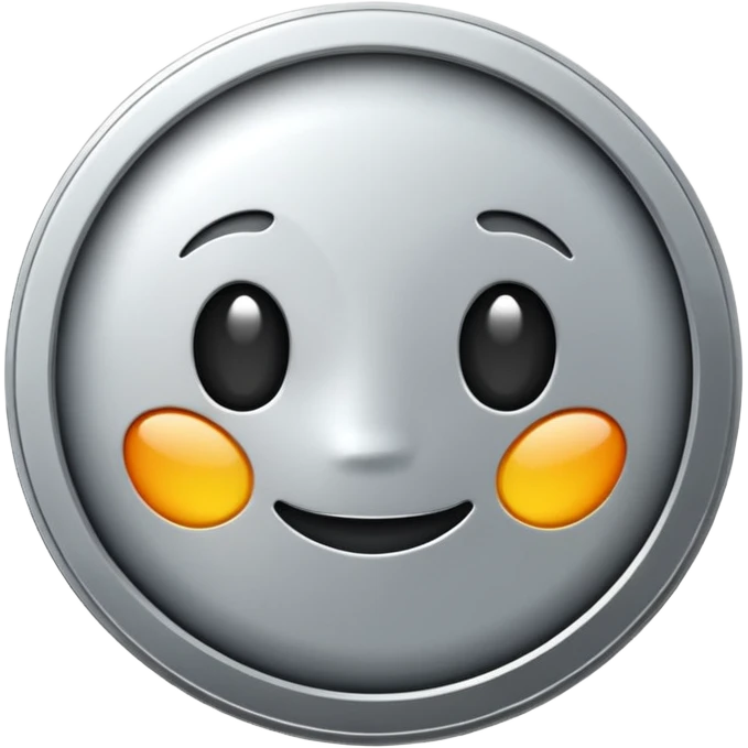 Silver coin emoji