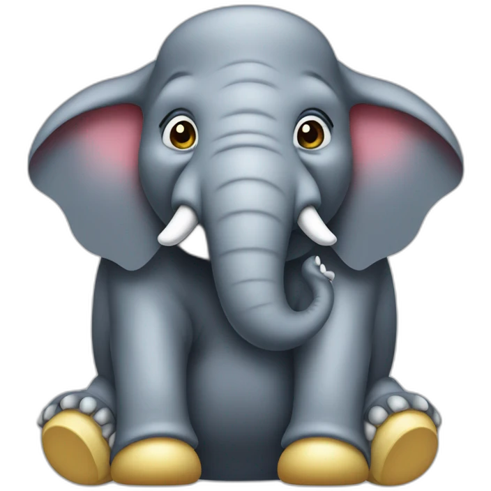 An elephant with the Mario suit saying "chokbar" emoji