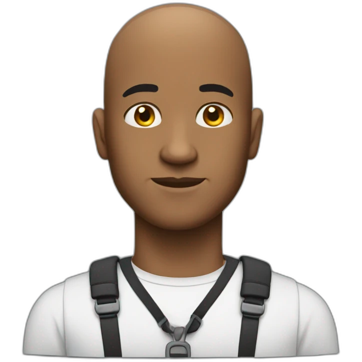bald man who is a little black emoji