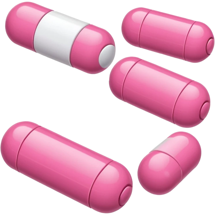 pink and white medication emoji