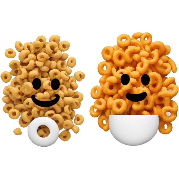 Cheetos next to cheerios emoji