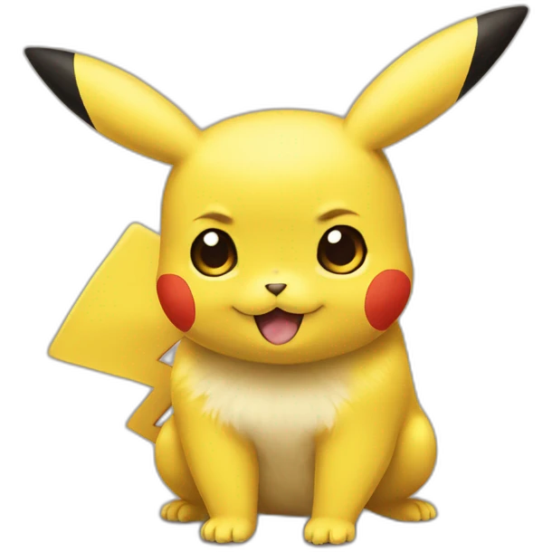 pikachu qui porte un chat emoji