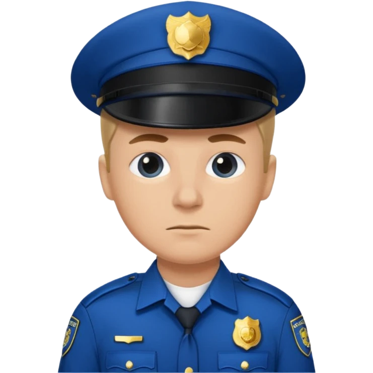 blue uniformed police emoji