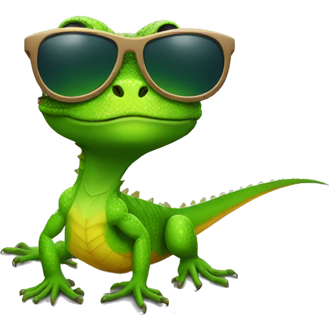 lizard with sunglasses emoji