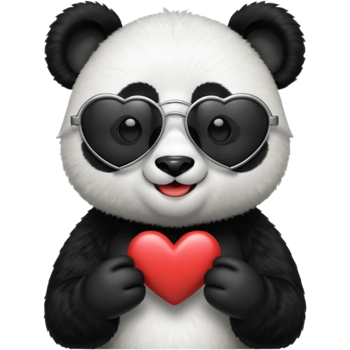 Panda with heart shades glasses emoji