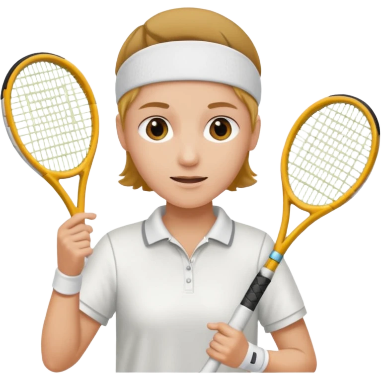Tennis player with white sweatband emoji